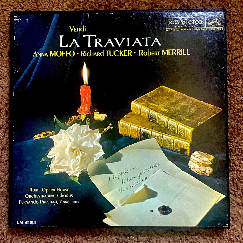 VERDI LA TRAVIATA - MOFFO, TUCKER, MERRILL 3xLP